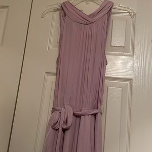 Naked Zebra- halter style lined romper/dress - Size L - blush color - EUC